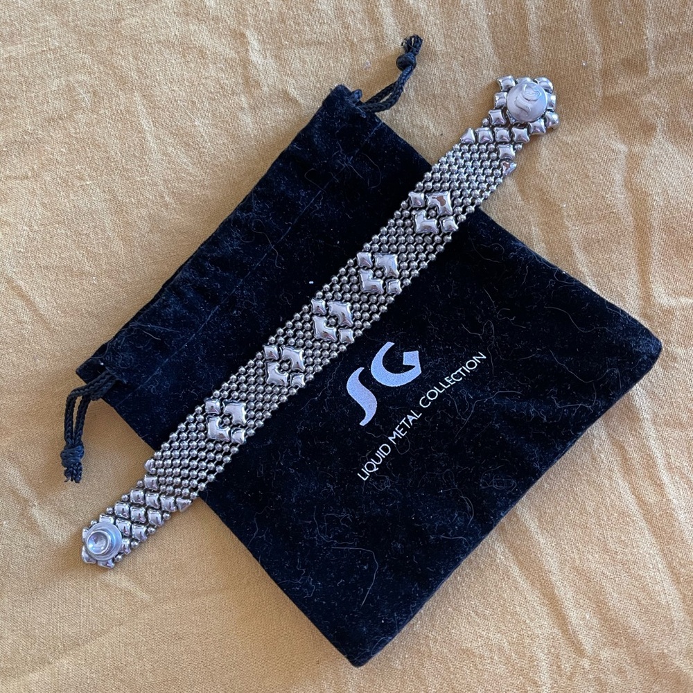 SG Liquid Metal Silver Bracelet